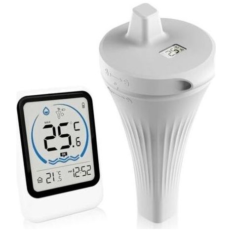 Thermomètre étanche sans fil pour piscine (IP68), flottant, précis et rapide – idéal pour bassins intérieurs/extérieurs, aquariums, baignoires et étangs (1/4)