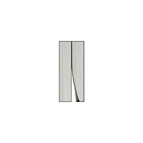 Moustiquaire magnétique pour porte, maille ultra-fine, aimants puissants, kit de fixation complet (ruban adhésif et velcro inclus) - 110 x 210 cm, noire (1/5)