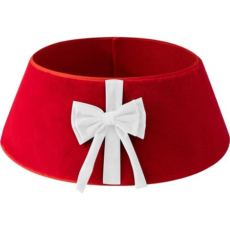 Collier pour Sapin Artificiel Décoration Hivernale en Peluche Base Décorative Pour Sapin De Noël Pour Arrière-Plans Photo, Entrée, Bureaux, Chambre, Appartement, Fêtes Et Les (1/5)