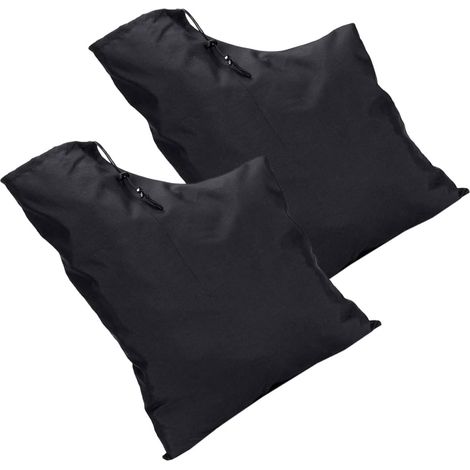 Set mit 2 schwarzen Ersatz-Laubbläserbeuteln für den Außenbereich, praktischer Saugbeutel, verstellbarer Laubbehälter für Garten und Hof