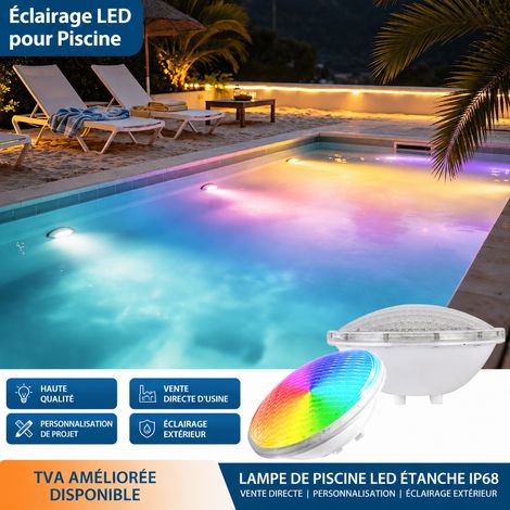 Ampoule LED PAR56 25W lumière chaude pour piscine étanche IP68 12V 1 kg 25w réf 8549 1 kg – Livraison gratuite (1/5)
