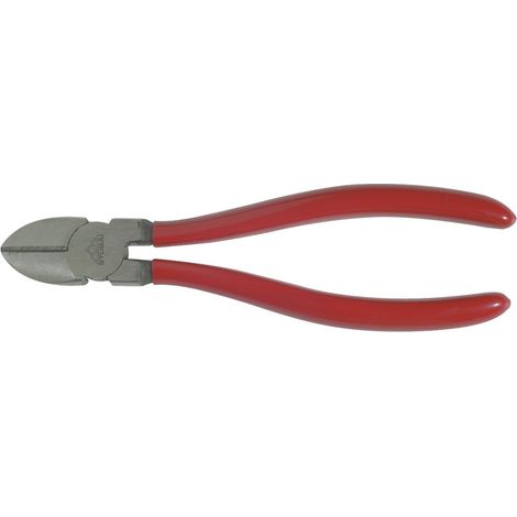 Pince coupante de côte avec manche revêtue en PVC, Argent/rouge, 145 mm