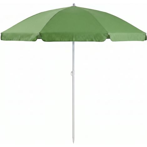 Ombrellone Mare HEMAX Oxford Parasole Fibra Vetro Giardino Spiaggia Ø240cm Verde