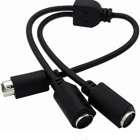 S-Video-Kabelsplitter, 4-poliger Mini-DIN-Adapter, Videosignalstecker auf 2 Buchsen