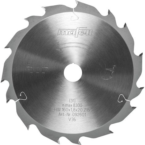Lame de scie GT, 160 x 1,2/1,8 x 20 mm, Z15-5, 2WZ/FZ, pour coupes longitudinales dans le 92601