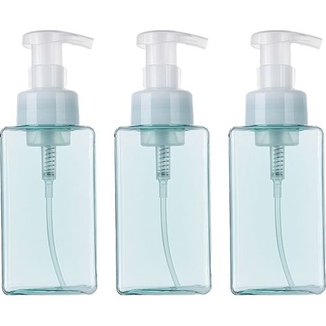 Distributeur de shampoing et d'après-shampoing de 450 ml/15 oz, lot de 3 flacons à pompe vides, réutilisables et rechargeables pour gel douche, après-shampoing, lotion, désinfectant pour les mains (1/5)