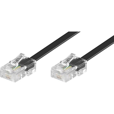 Cavo di collegamento modulare ISDN, conduttore di alluminio placcato di rame (CCA), Spina RJ45 (8P4C)  Spina RJ45 (8P4C). Lunghezza del Cavo 6 m (1/2)
