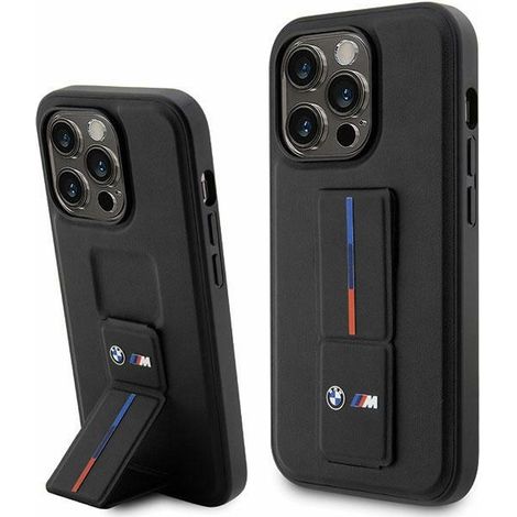 Funda BMW BMHCP14X22GSLK para iPhone 14 Pro Max de 6,7" negra/negra, carcasa rígida, agarre, estampado en caliente. (1/5)