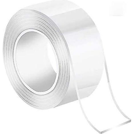 Ruban adhésif double face transparent en gel, lavable, réutilisable et sans traces, antidérapant pour usage domestique - 3 m (9,84 pi) (1/5)
