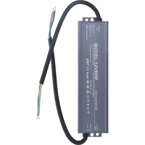 IP67 wasserdichtes LED-Netzteil, 12V 6,6A Konvertertransformator, AC-Eingang 170-265V, Treiber für LED-Streifen. (1/5)