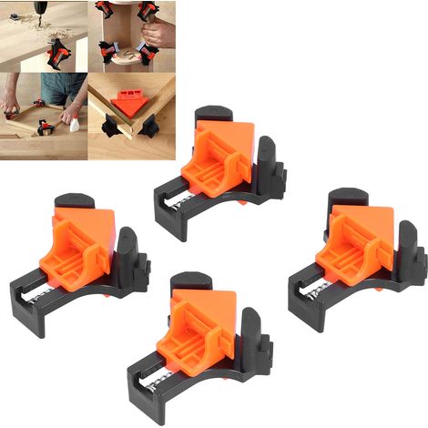 4 équerres d'angle pour le travail du bois, équerres à angle droit (90°), équerres pour cadres photo, outils de réparation de meubles (1/5)