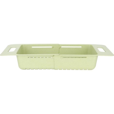 1 Égouttoir extensible pour vaisselle, fruits et légumes, panier de rangement, ustensile de cuisine, vert (1/5)