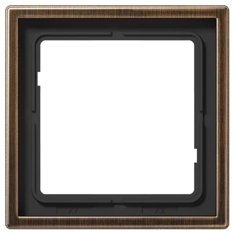 Jung Telaio 1 posto, LS 990, Ottone antico, montaggio verticale e orizzontale ME 2981 AT