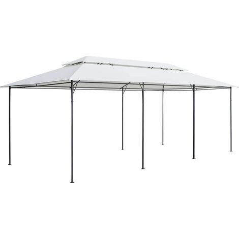 vidaXL Cenador 600x298x270 cm blanco 180g/m² (1/5)