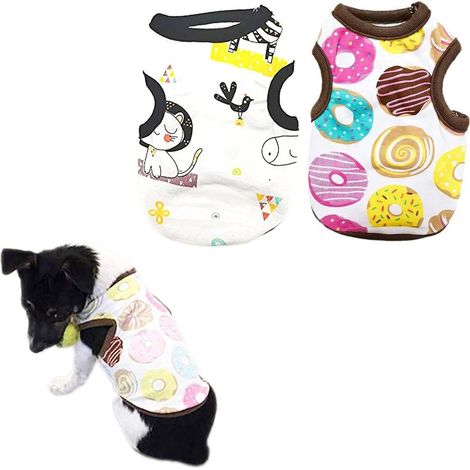 2 chemises pour chien en coton PCS, grenouille + fraise (XS)-Fei Yu (1/2)