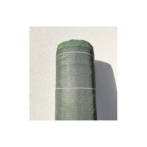 Toile de paillage tissée verte 1,28m – Densité 130g/m² – Résistante aux UV – Permet le passage d'eau et d'air (1/4)