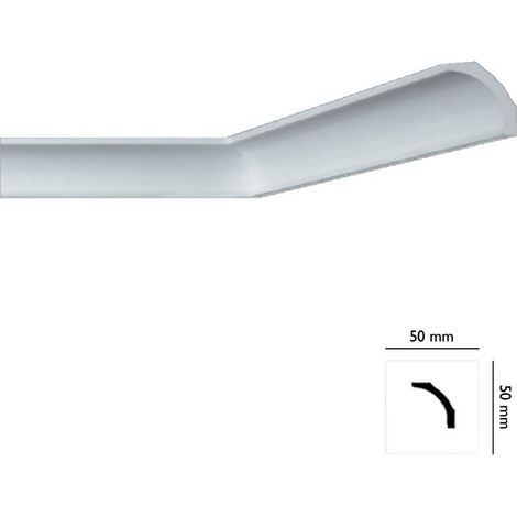 CORNICE DECORATIVA PER SOFFITTO mod. I706 - mm. 50 x 50 x 2 mt