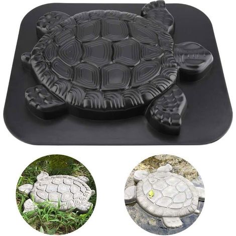 Tortue Moule à Pavé Plastique Pavage Moyen Béton Moules Pierres Stepping Stone Jardin Allée Moule 15.74 x 13.39 x 1.50 Pouces (1/5)