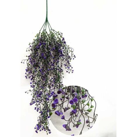 BUNTHAUS One plus one 2pcs artificiels Suspendus Fleur Plante Faux rotin Saule Fleur de Vigne Maison Jardin décoration Murale Artificielle Suspendue Plante Fleur (Blue Purple) (1/5)