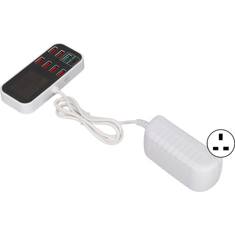 Chargeur USB multi-PWM Anwintk-A9D+ à 8 ports, 40 W, 8 A, station de charge rapide, Plug and Play pour smartphones et tablettes, prise britannique 100-240 V. (1/5)