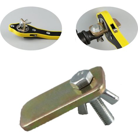 Clé à cliquet ciseaux - Acier à haut carbone - Pour changement de pneu automobile - 34 cm - 1 pièce (1/5)