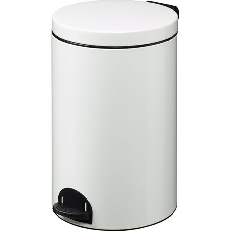 Poubelle à pédale Sanelia - seau antibactérien - 20l - blanc signalisation - RAL 9016 (1/4)