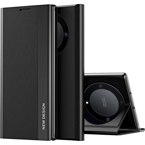Custodia a libro per Honor Magic 6 Lite 5G, con chiusura magnetica laterale, nera (1/4)