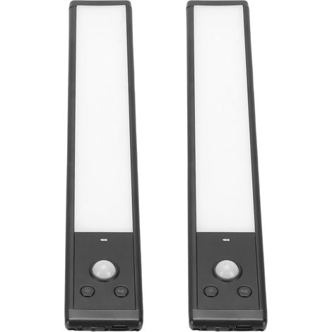 Lampes sous-meubles rechargeables avec capteur de mouvement LED, 2 pièces, lampes magnétiques d'intérieur pour placard, cuisine, bâton sur 3 couleurs (1/5)