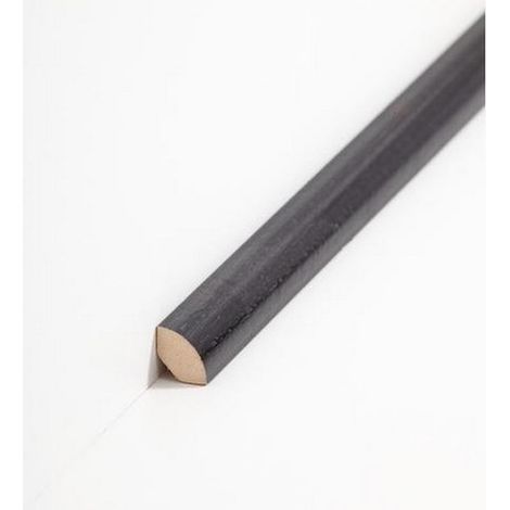 PROVISTON Viertelstableiste 29/14 Massivholz 14 x 14 x 2000 mm Schwarz Fußleiste Sockelleiste 10 Meter (1/5)