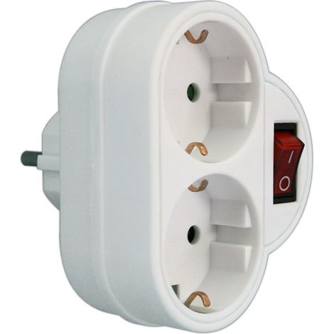 ADATTATORE 2P CON INTERRUTTORE 16A