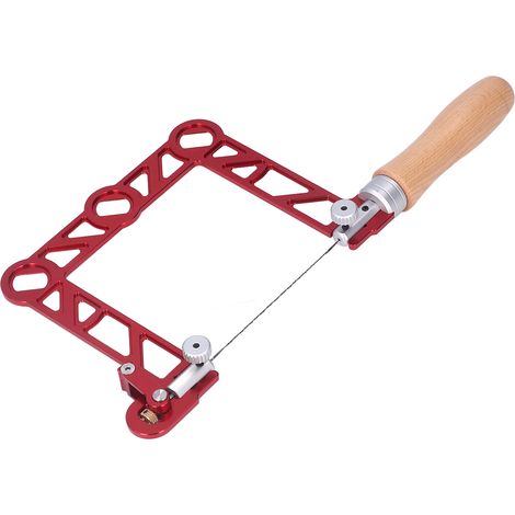 Mini scie à main pour le travail du bois, manche en bois en forme de U, scie à chantourner pour bijoutier et travail des métaux, 10 cm (1/5)