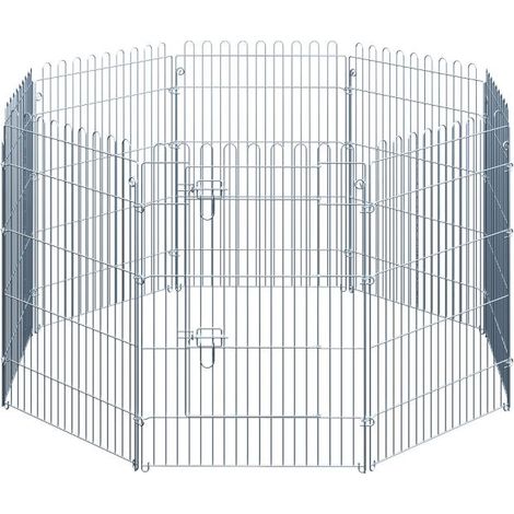 Parc à chiots, enclos pour chiots, barrière pour chiots, ensemble de 8 pièces, L 63 x H 91 cm Ce produit est fabriqué av