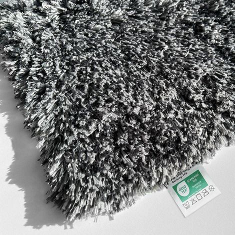 Badematte Amour Reckteckig Rutschhemmende Rückseite Jazz Black 70 x 120 cm