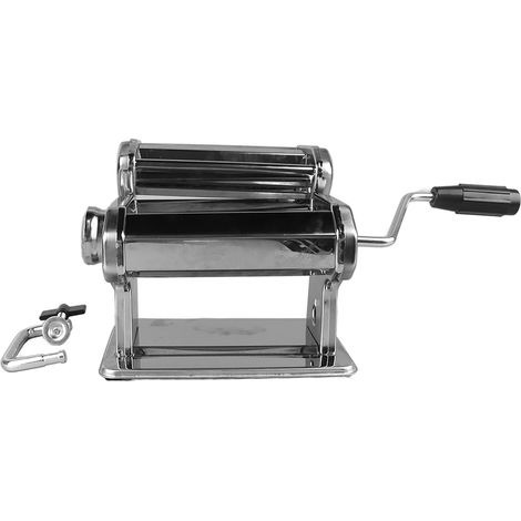 Machine à pâtes manuelle à manivelle, laminoir à pâte en acier inoxydable, 7 réglages d'épaisseur (0,5 à 2,5 mm) (1/5)