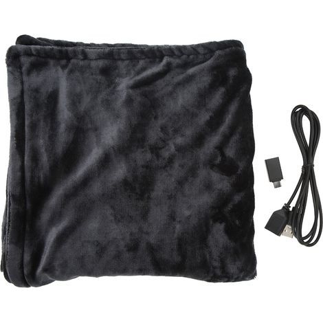 Couverture chauffante électrique en polaire de corail, en Fiber de carbone, chauffage sûr, châle de température à 3 vitesses