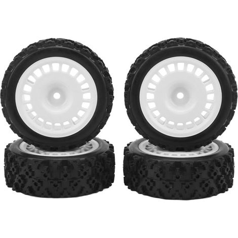 4 pneus RC en caoutchouc à texture concave-convexe pour amortissement, compatibles voitures de sport 1/10 plat modèle 01 (1/5)