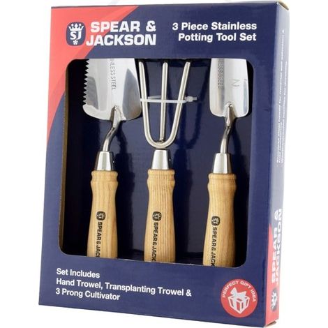 Spear and Jackson 3 Piece Stainless Steel Mini Potting Tool Set POTTING3PS
