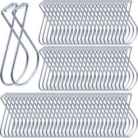 Lot de 30 crochets de plafond en acier à ressort en forme de 8 - pour plafond suspendu, plafond en treillis, faux-plafond - convient pour décoration d'intérieur (1/5)