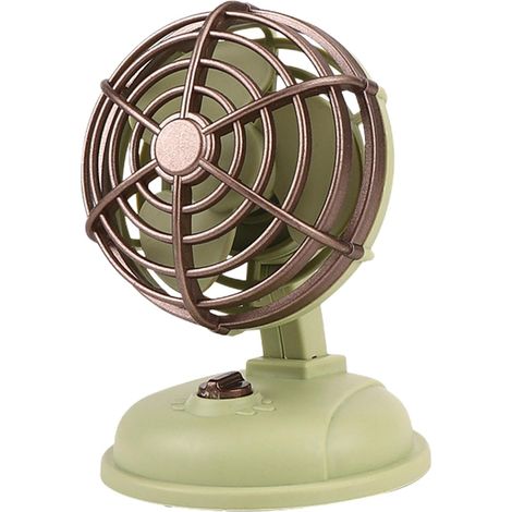 Ventilateur de table vintage  Ventilateur de table rétro en métal  Ventilateur de table Heritage alimenté par USB  Ventilateur de bureau d'inspiration vintage, silencieux et silencieux, (1/5)