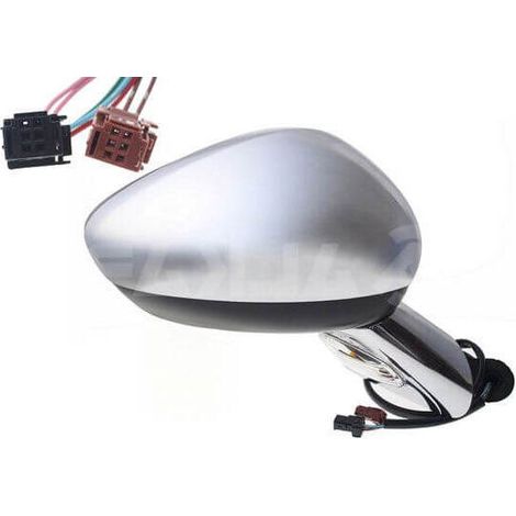 Rétroviseur rabattable électriquement droit coque et support chromés chauffant Citroen DS3 2010-2019