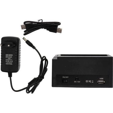 Station d'accueil pour Disque Dur Externe Plug and Play Dual Bay 2,5 et 3,5 IDE Serial Ata, Alimentation Indépendante Boîtier en Plastique Noir Compatible 3tb 2 (1/5)