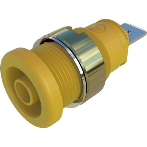 Hirschmann Test & Measurement SEB 2620 F6,3 Ni gelb Sicherheits-Einbaubuchse Gelb 1 St. (1/2)