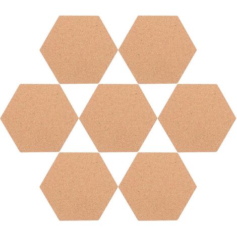 tableau en liège hexagonal pour la maison, tableau photo hexagonal, tableau d'affichage mural-20.5X17.5CM-Brown