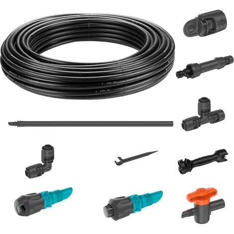 GARDENA Kit de micro riego por goteo para huertas o parterres de flores con hasta 60 m2 de fácil instalación (13450-20) (1/5)