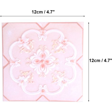 Sticker mural 3D stéréoscopique 12 cm x 12 cm, autocollant pour carrelage, décoration pour chambre, salon, autocollant en PVC, lot de 10 (1/4)