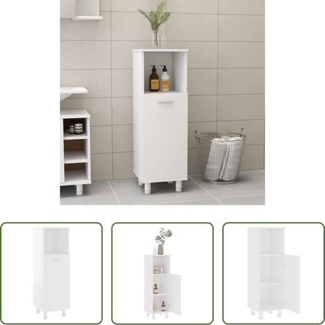 Rangement salle de bain - Armoire de salle de bain Blanc 30x30x95 cm Bois d'ingénierie (1/5)