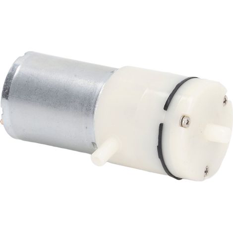 Mikrodruck-Luftpumpe, Gleichstrom-Membranvakuumpumpe mit 90°-Winkelanschlüssen, weiß, 12 V (1/5)