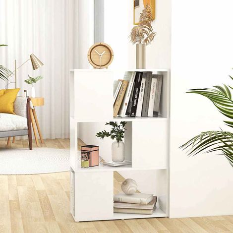 Bücherregal Raumteiler Weiß 60x24x94 cm Holzwerkstoff