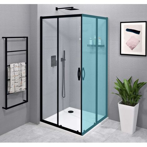 Gelco Sigma Simply - Duschtür 110 cm, Klarglas/schwarz GS2111B (1/5)