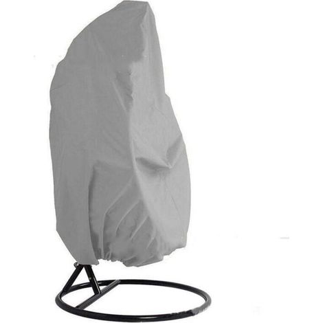 Schutzhülle für Hängesessel, 210D Oxford-Gewebe, winddicht, UV-beständig, wasserdicht, für Hängesessel in Eierform 115190CM, grau.